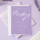 Search for lilac and white wedding invitations Elegant