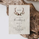 Search for antlers wedding invitations Burgundy