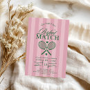 Search for tennis match invitations Pink and green