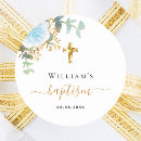 Search for baby boy baptism stickers Gold cross