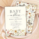 Search for beige baby shower invitations Baby in bloom