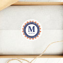 Search for navy blue and orange stickers Simple