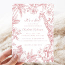 Search for pink toile invitations Elephant