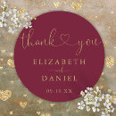 Search for burgundy thank you stickers Gold