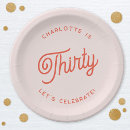 Search for 30th birthday plates Typography