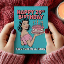 Search for funny girlfriend birthday cards Retro