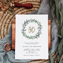 Search for classic 90th birthday invitations Gold