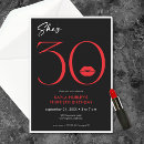 Search for red lips invitations 30th
