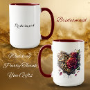 Search for metallic red mugs Bridesmaid