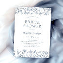 Search for dusty blue floral invitations Periwinkle