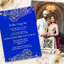 Search for indian reception invitations Blue