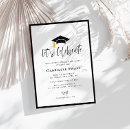 Search for lets celebrate the graduate invitations Black and white