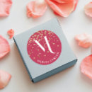 Search for gold initial stickers Red and gold