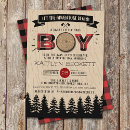 Search for red and black plaid baby shower invitations Modern