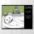 Search for cat bathroom posters Black