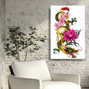 Search for japanese dragon posters Cherry blossoms
