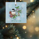 Search for chickadee christmas tree decorations Black capped chickadee