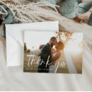 Search for just married wedding thank you cards Calligraphy script