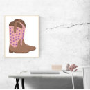 Search for cowboy boot art Pink