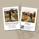 Search for rustic photo wedding invitations Qr code rsvp