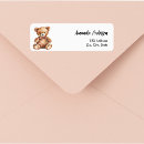 Search for bear return address labels Cute