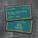Search for math teacher business cards Instructor
