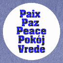 Search for peace heart stickers Blue