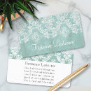 Search for damask script business cards Chic