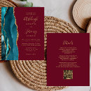 Search for teal blue red wedding invitations Modern