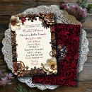 Search for gothic bridal shower invitations Red roses