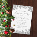 Search for silver engagement party invitations Glitter
