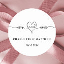 Search for mr and mrs heart stickers White