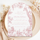 Search for pink toile invitations Elephant