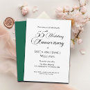 Search for emerald anniversary invitations Simple