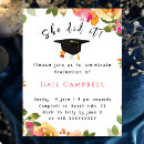 Search for peach graduation invitations Watercolor floral