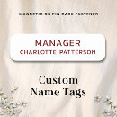 Search for magnetic back name tags Simple