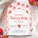 Search for berry sweet one birthday invitations Fruit