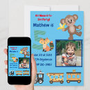 Search for animal train birthday invitations Choo choo train