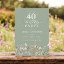 Search for green 40th birthday invitations Forty