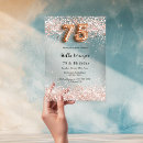 Search for rose 75th birthday invitations Chic