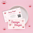 Search for cherry red business cards Girly