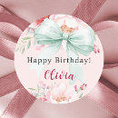Search for first 1st birthday party stickers Pink