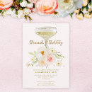 Search for garden bridal shower invitations Pink and gold