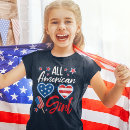 Search for 4th of july girls tshirts Red white and blue