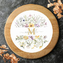 Search for pretty yellow monogram stickers Bride