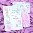 Search for mermaid baby shower invitations Seahorse