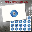 Search for rock and roll party stickers Drums