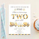 Search for boy construction birthday invitations Dump truck party