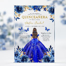 Search for royal blue butterfly invitations Miss quince mexican