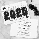 Search for black white graduation invitations Class of 2025